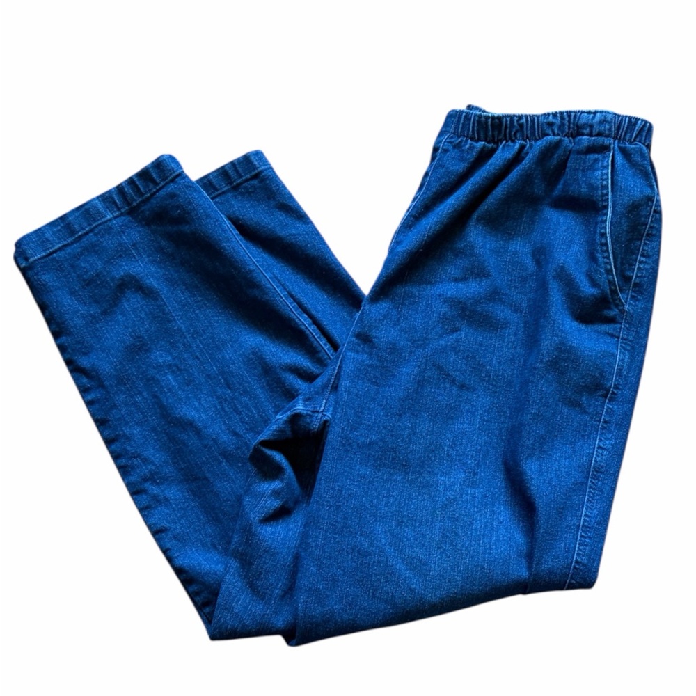 Blue Casual Jeans with Stretch Waist